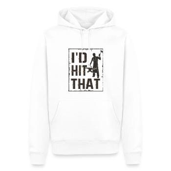 Lustiger Schmied Spruch & Schmieden - Männer Premium Bio Hoodie - Weiß - Vorne - Nico (187cm)