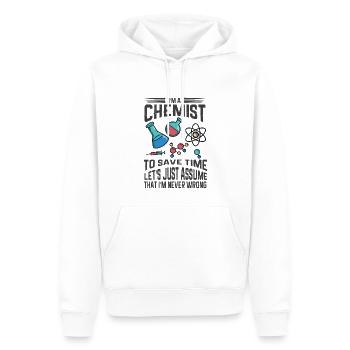 Chemie Lehrer Wissenschaftler Chemieker - Männer Premium Bio Hoodie - Weiß - Vorne - Nico (187cm)