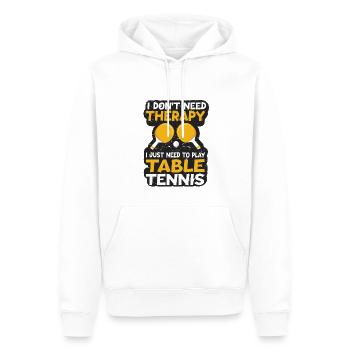 Lustiger Tischtennis Spruch Tischtennis - Männer Premium Bio Hoodie - Weiß - Vorne - Nico (187cm)