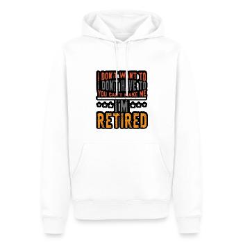 Rentner Sprüche & Geschenke Ruhestand - Männer Premium Bio Hoodie - Weiß - Vorne - Nico (187cm)