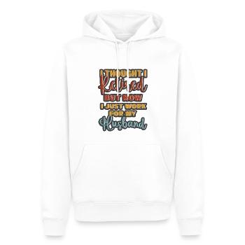Rentner Sprüche & Geschenke Ruhestand - Männer Premium Bio Hoodie - Weiß - Vorne - Nico (187cm)