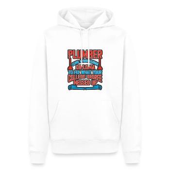 Handwerker Installateur Spruch Klempner - Männer Premium Bio Hoodie - Weiß - Vorne - Nico (187cm)