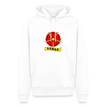 Lipperland, Westphalie orientale, Lippe Rose, Lippe, Lemgo - Sweat à capuche Premium bio Homme - blanc - Devant - Nico (187cm)