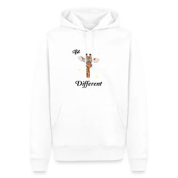 Be Different - Men’s Premium Organic Hoodie - white - Front - Nico (187cm)