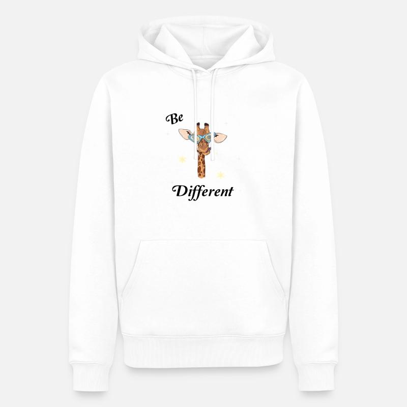 Be Different - Männer Premium Bio Hoodie - Weiß