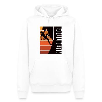 Bouldering - Boulderer - Men’s Premium Organic Hoodie - white - Front - Nico (187cm)