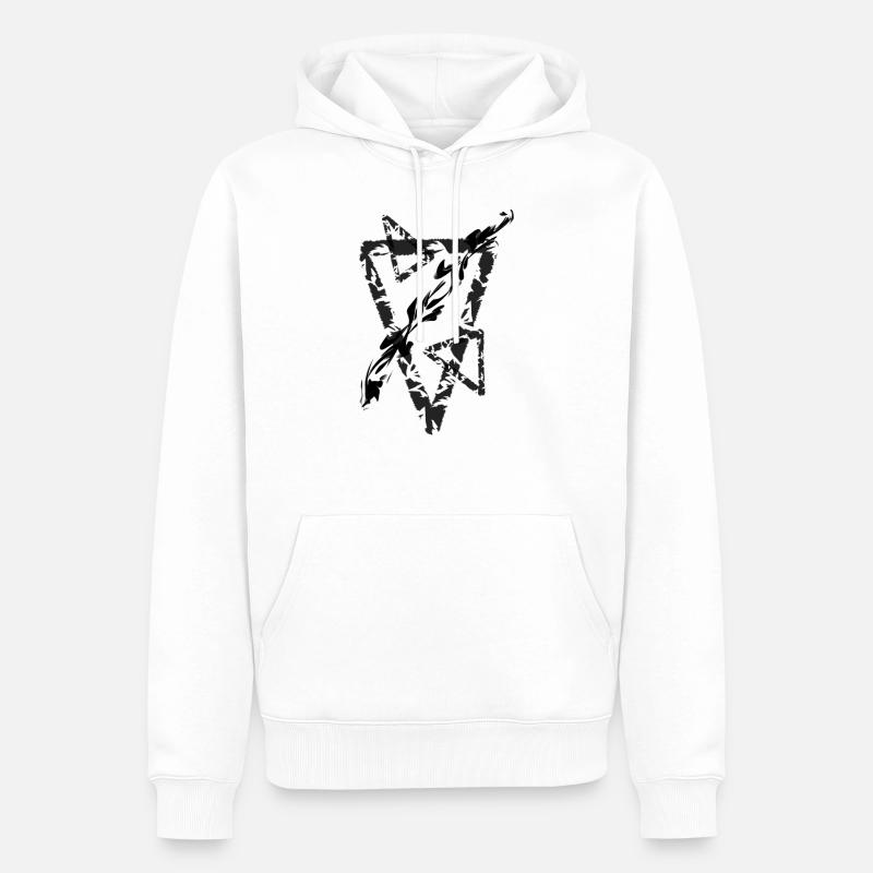 Dreiecke - Männer Premium Bio Hoodie - Weiß