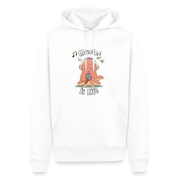 Music is life - Männer Premium Bio Hoodie - Weiß - Vorne - Nico (187cm)