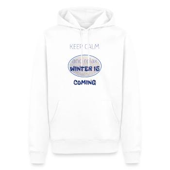 I love clothes / Winter - Männer Premium Bio Hoodie - Weiß - Vorne - Nico (187cm)