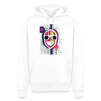 Lustiger Witz MBP - Männer Premium Bio Hoodie - Weiß - Vorne - Nico (187cm)