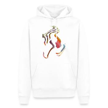 Design Soft par Eve Nord - Sweat à capuche Premium bio Homme - blanc - Devant - Nico (187cm)