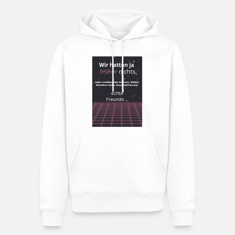 Kinder der 80er - Männer Premium Bio Hoodie - Weiß
