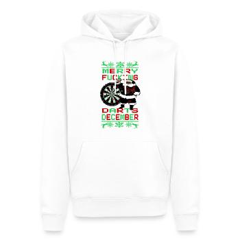 Merry F_cking Darts December - Männer Premium Bio Hoodie - Weiß - Vorne - Nico (187cm)
