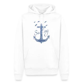 Sailing Captain Kapitän Anker Segeln - Männer Premium Bio Hoodie - Weiß - Vorne - Nico (187cm)