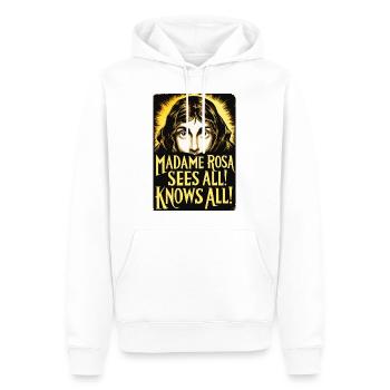 Madame Rosa sieht Alles weiß alle Wahrsagerin - Männer Premium Bio Hoodie - Weiß - Vorne - Nico (187cm)