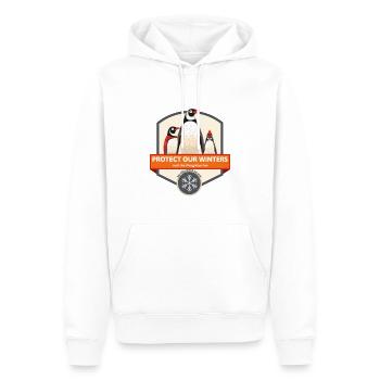 Protégez nos hivers - Sweat à capuche Premium bio Homme - blanc - Devant - Nico (187cm)