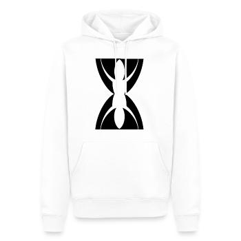 simple look - Men’s Premium Organic Hoodie - white - Front - Nico (187cm)