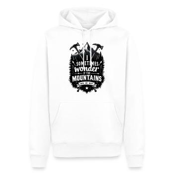 Montagnes Wonder - Sweat à capuche Premium bio Homme - blanc - Devant - Nico (187cm)