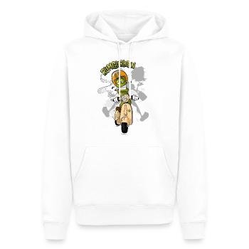 Rumgurken - Männer Premium Bio Hoodie - Weiß - Vorne - Nico (187cm)
