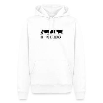 Ich Meine Follower Landwirt Bauer Geschenkidee Kuh - Männer Premium Bio Hoodie - Weiß - Vorne - Nico (187cm)