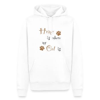 Cat&Home - Männer Premium Bio Hoodie - Weiß - Vorne - Nico (187cm)