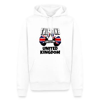 Großbritannien Flagge Union Jack Fahne London UK - Männer Premium Bio Hoodie - Weiß - Vorne - Nico (187cm)