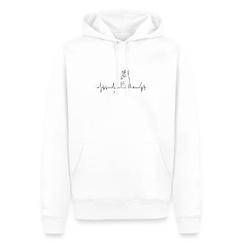 Mops - Männer Premium Bio Hoodie - Weiß - Vorne - Nico (187cm)