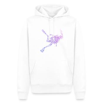 Plongée Plongeuse Femme Scuba Diver Scuba Diver - Sweat à capuche Premium bio Homme - blanc - Devant - Nico (187cm)