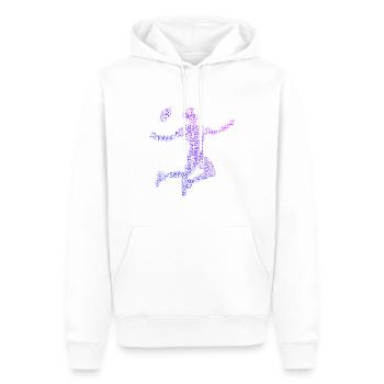 Men's Badminton Players Badminton - Men’s Premium Organic Hoodie - white - Front - Nico (187cm)