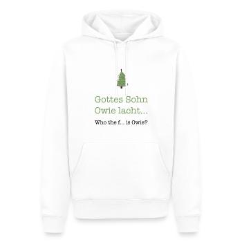 Gottes Sohn Owie lacht - Männer Premium Bio Hoodie - Weiß - Vorne - Nico (187cm)