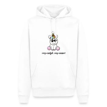 Poonicorn - very mindful, very manure - Männer Premium Bio Hoodie - Weiß - Vorne - Nico (187cm)