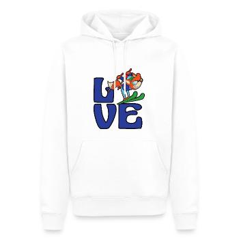 Fuchs Skier Skifahren Winter Sport Schnee - Männer Premium Bio Hoodie - Weiß - Vorne - Nico (187cm)