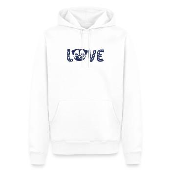 Love Mops HundehalterHundebesitzer Geschenkidee - Männer Premium Bio Hoodie - Weiß - Vorne - Nico (187cm)