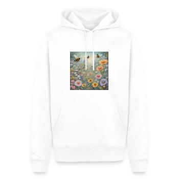 Magical garden with bees - Men’s Premium Organic Hoodie - white - Front - Nico (187cm)