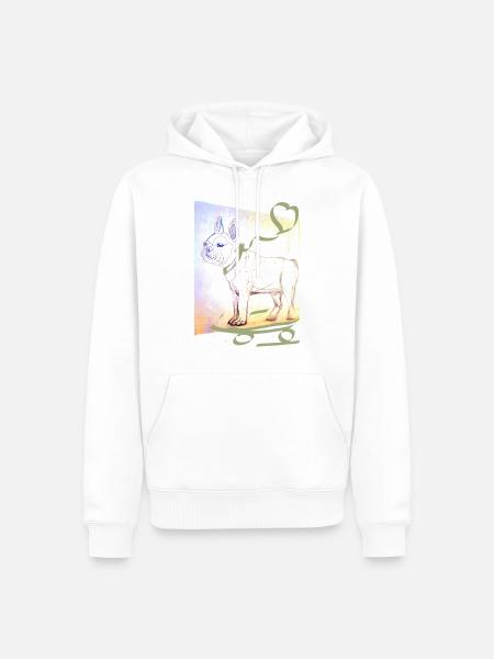 Frenchbulldog - Männer Premium Bio Hoodie - Weiß