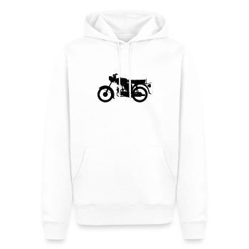 S50 Silhouette (Büffeltank) - Männer Premium Bio Hoodie - Weiß - Vorne - Nico (187cm)