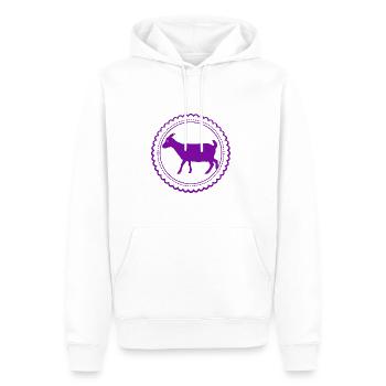 Chèvre - Chèvre - Chèvre - Ferme - Zoo - Vacances - Sweat à capuche Premium bio Homme - blanc - Devant - Nico (187cm)