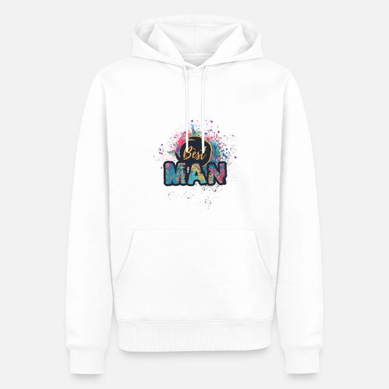Bester Mann - Männer Premium Bio Hoodie - Weiß