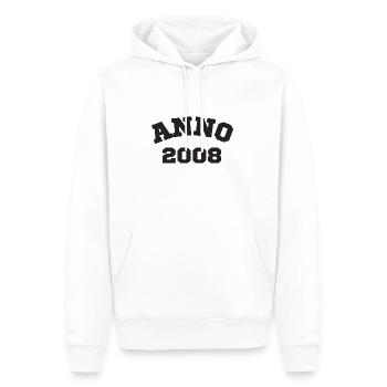 Anno 2008 Geburtstag Geburtsjahr - Männer Premium Bio Hoodie - Weiß - Vorne - Nico (187cm)