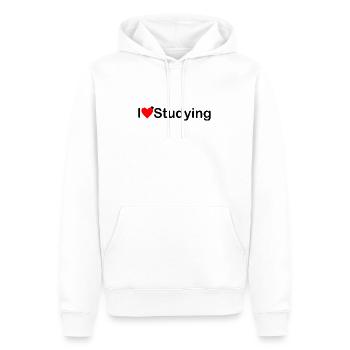 Ich liebe Studieren - Männer Premium Bio Hoodie - Weiß - Vorne - Nico (187cm)