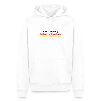 Allemagne Football Dicton - Sweat à capuche Premium bio Homme - blanc - Devant - Nico (187cm)