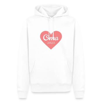 Oma 2023, Großmutter 2023, Enkelkind 2023 - Männer Premium Bio Hoodie - Weiß - Vorne - Nico (187cm)
