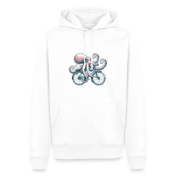 Vélo d’équitation Octopus Style Vintage - Sweat à capuche Premium bio Homme - blanc - Devant - Nico (187cm)