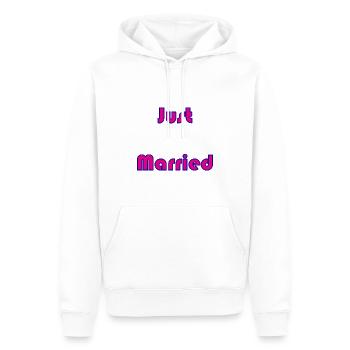 ICH HABE GERADE GEHEIRATET. Junggesellinnenabschied. HEILIGER VALENTINSTAG. PAAR - Männer Premium Bio Hoodie - Weiß - Vorne - Nico (187cm)
