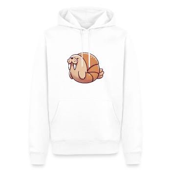 croissant morse mignon dessin animé - Sweat à capuche Premium bio Homme - blanc - Devant - Nico (187cm)