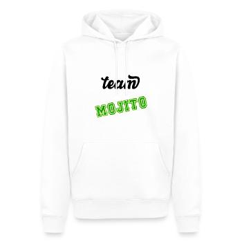 Team MOJITO - Männer Premium Bio Hoodie - Weiß - Vorne - Nico (187cm)