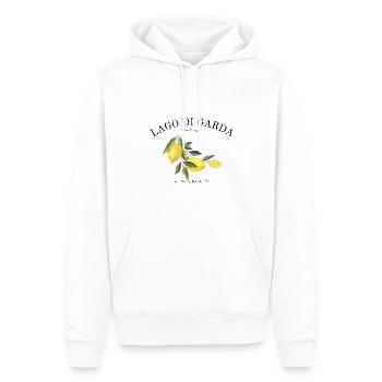 Lake Garda - Holidays - Italy - Lago di Garda - Men’s Premium Organic Hoodie - white - Front - Nico (187cm)