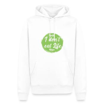 Vegan Fleischlos Tierlieb & Veganer - Männer Premium Bio Hoodie - Weiß - Vorne - Nico (187cm)