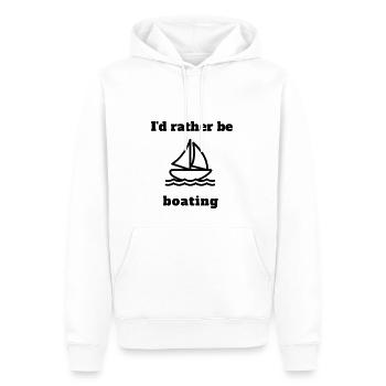 I'd rather be boating - Männer Premium Bio Hoodie - Weiß - Vorne - Nico (187cm)