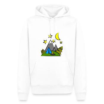 camp - Männer Premium Bio Hoodie - Weiß - Vorne - Nico (187cm)
